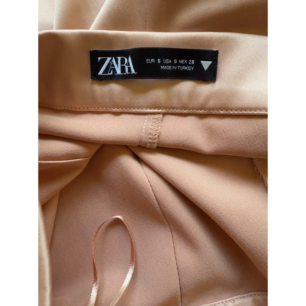 Zara Women's Blush Pink Flared Trousers - Picture 3 of 11